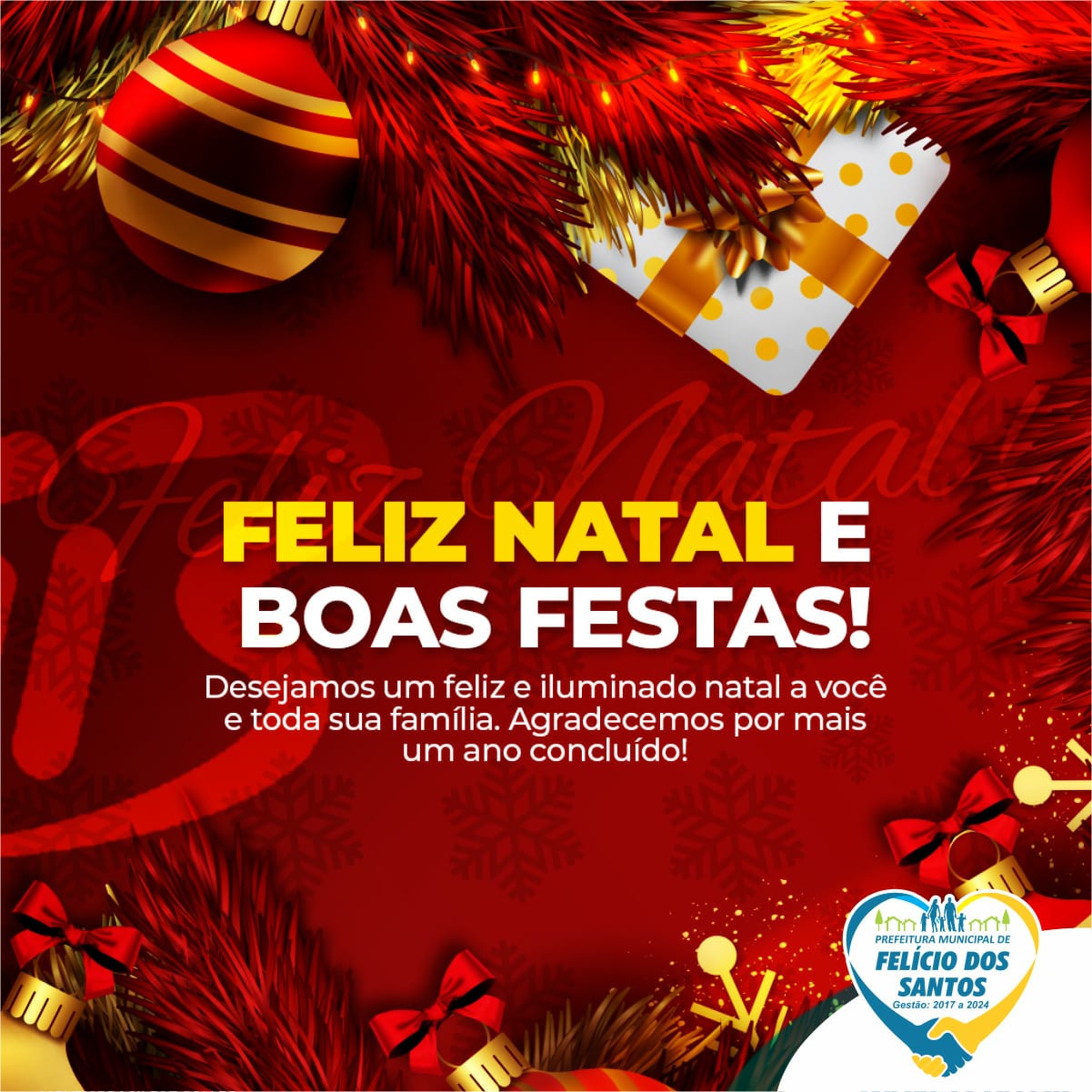 FELIZ NATAL E BOAS FESTAS | Portal Oficial da Prefeitura de Felício dos  Santos